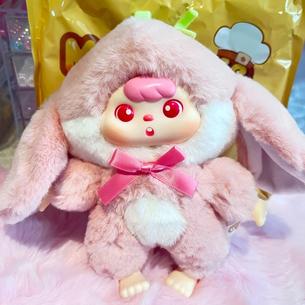 ❤️❤️Miyee Cafe Series - Cute Pink Bunny Plush keychain
